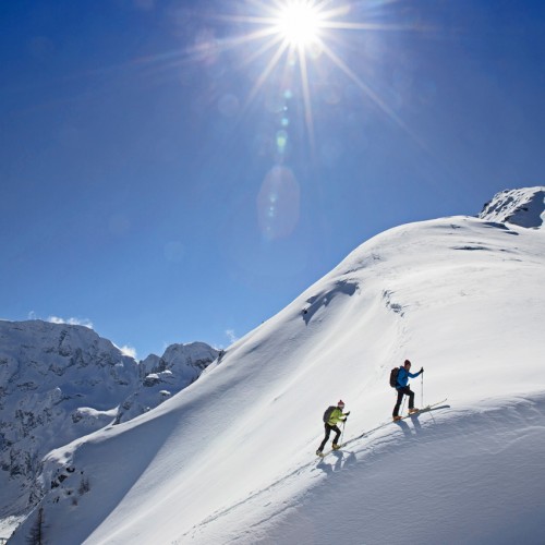 Touren gehen bei strahlendem Sonnenschein in Ramsau am Dachstein