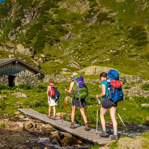 Geführte Wanderung über grüne Wiesen 